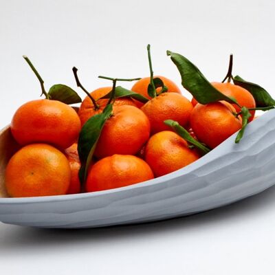 Wooden bowl - fruit bowl - salad bowl - model Palm Seed - gray - S (lxwxh) 40cm x 20 x 8.8cm