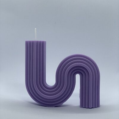Swirl Candle in Lilac