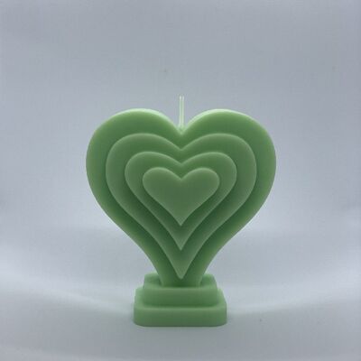 Vela Corazón Verde Pastel