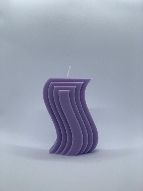 Wave Candle in Lilac