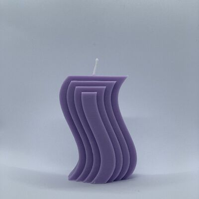 Wave Candle in Lilac