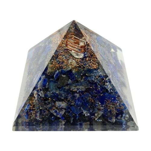 Orgone Reiki Healing Pyramid, Lapis Lazuli, 7.5cm