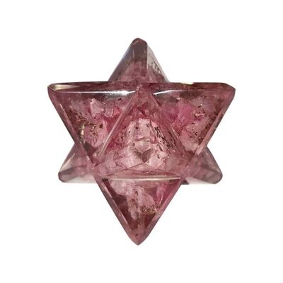 Orgonite Merkaba Star, quarzo rosa