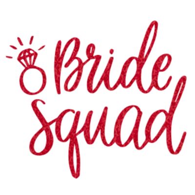 Bride squad - petit velour rouge