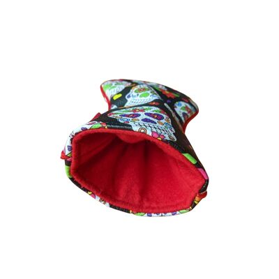 Black Sugar Skull Hybrid Head Cover - red