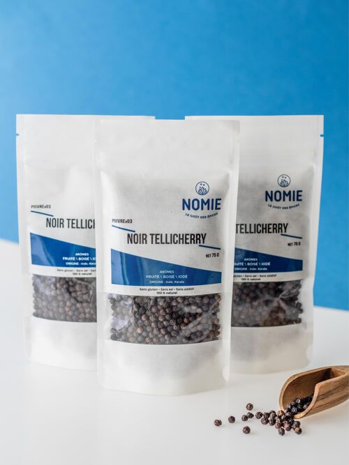 Poivre noir de Tellicherry BIO, 75g