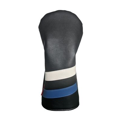 Black and White and Blue Striped Head Cover - Driver