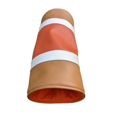 Orange and Tan Striped Head Cover Traditional