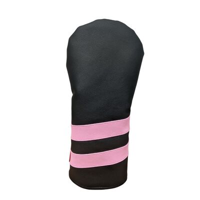 Black and Pink Striped Head Cover – Driver
