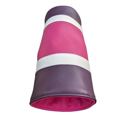 Purple and Pink Striped Head Cover Traditional