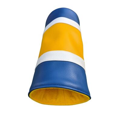 Yellow and Blue Striped Head Cover Traditional
