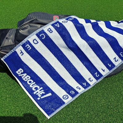 Blue Golf Swing Alignment Towel