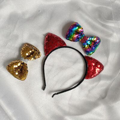 Cat Ear Headband Gift Set - Red