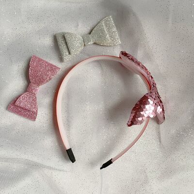 Meerjungfrau-Stirnband-Geschenkset - Rosa