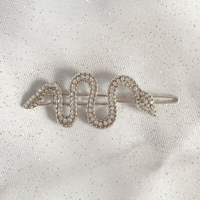 Snake Hair Accessory in Gold or Silver - Silver