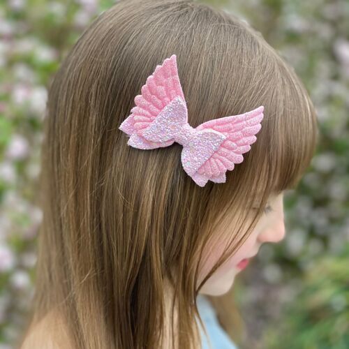Pink Glitter Bow Gift Set Angel