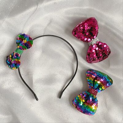 Ensemble-cadeau de nœuds pour cheveux pour filles - Multicolore