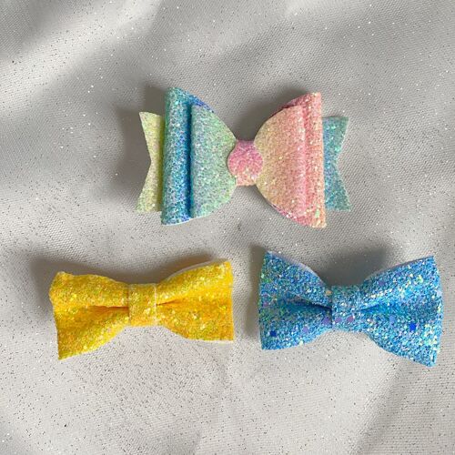 Glitter Bow Gift Set of 3 - Multi-Colour