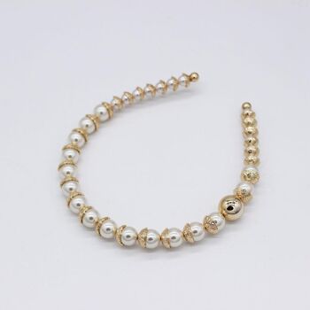 Bandeau de perles d'or avec de grandes perles 4