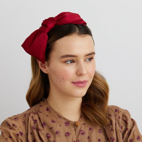 Red Bow Headband Red Fascinator Hair Band