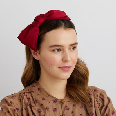 Bandeau à nœud rouge Bandeau à cheveux Fascinator rouge
