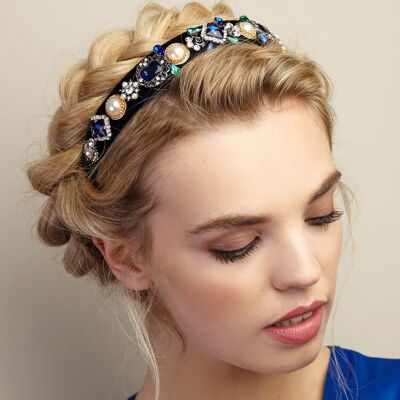 Blue Jewelled Headband