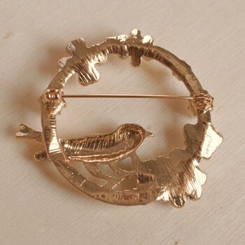 Broche Vintage avec Oiseau en Émail 5