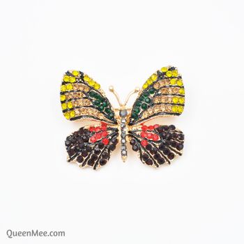 Broche Papillon en Cristal - Or 5
