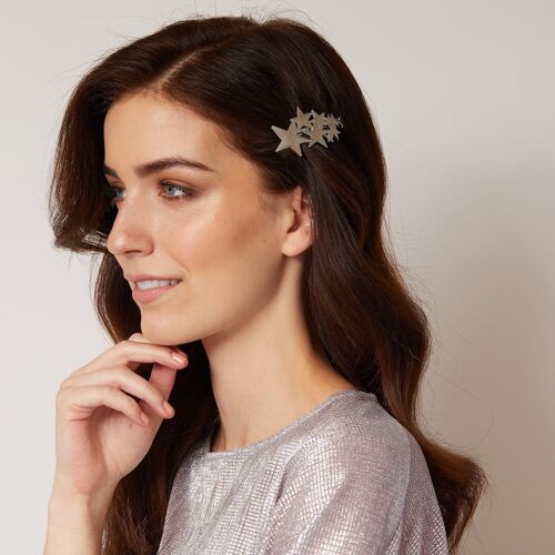 Star Hair Clip in Silver or Gold - Silver