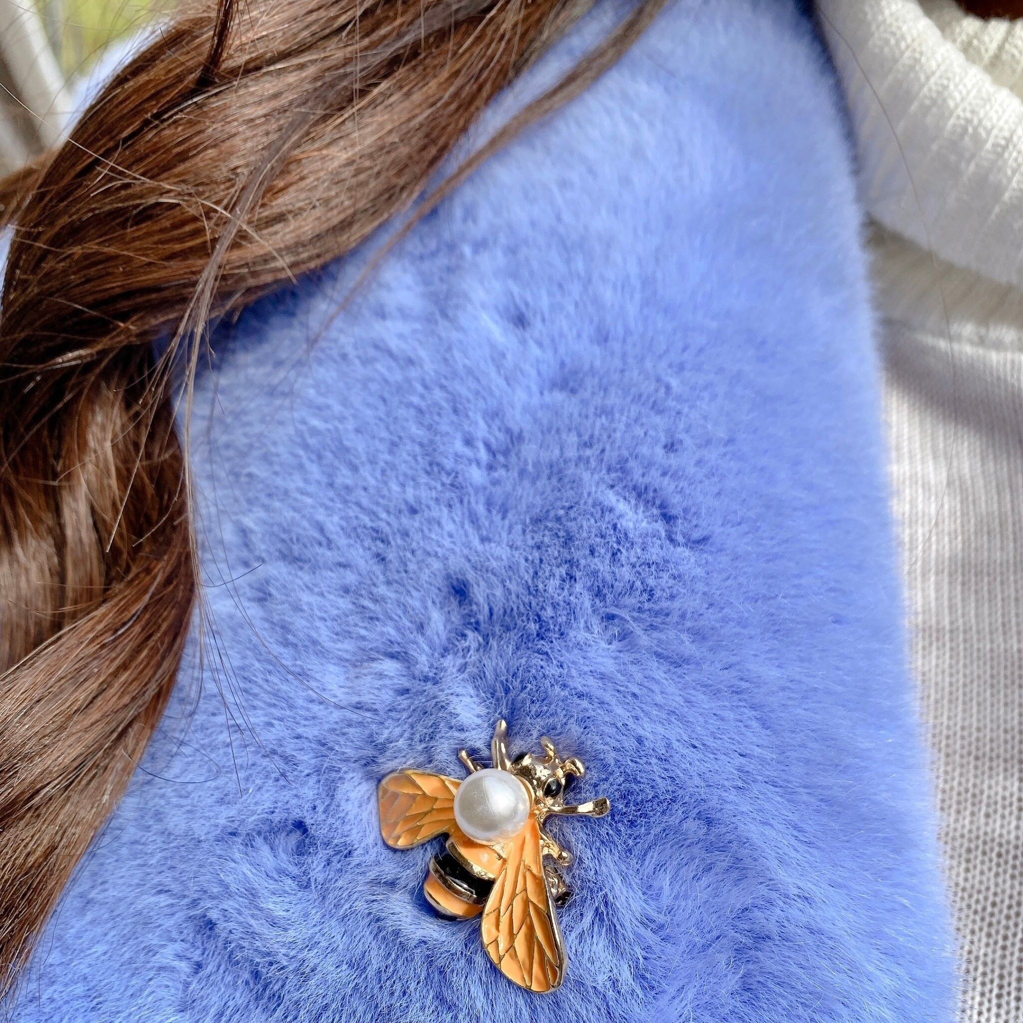 Spilla Ape con Smalto, Cristallo e Perla