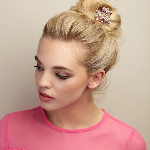 Rose Gold Hair Clip Claw - Pink