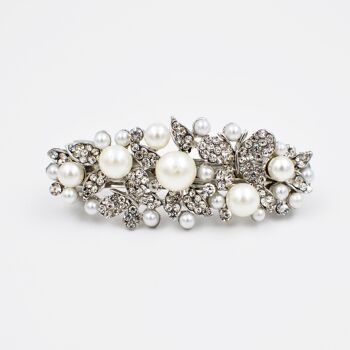 Barrette Perle avec Cristal - Or Rose 5