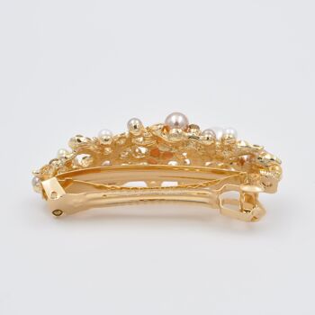 Barrette Perle avec Cristal - Or Rose 7