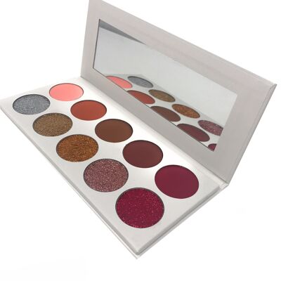 The Sunset Palette by Miinachi Cosmetics Eyeshadow and Glitter Palette Pigmented 8 Shades with Mirror