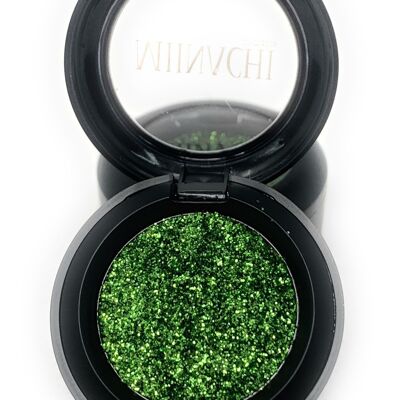 Single Pressed Glitter in the shade Lime, No Glue Needed, In Compact, Pigmented, No Fall Out, Glitter, Cosmetic Grade Glitter