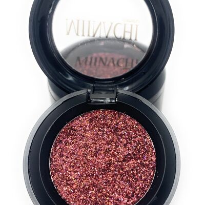 Single Pressed Glitter in the shade Rose Gold, No Glue Needed, In Compact, Pigmented, No Fall Out, Glitter, Cosmetic Grade Glitter