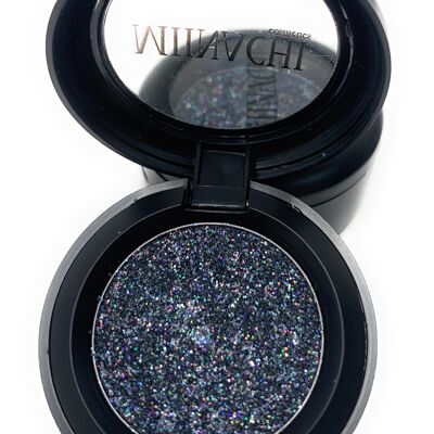 Single Pressed Glitter in the shade Silver, No Glue Needed, In Compact, Pigmented, No Fall Out, Glitter, Cosmetic Grade Glitter