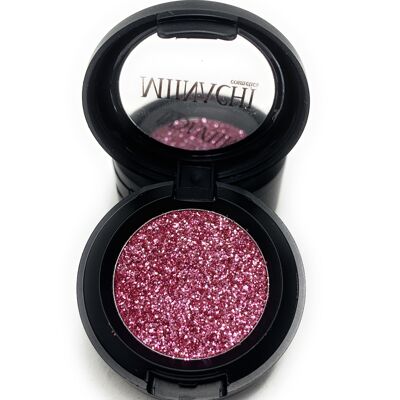 Single Pressed Glitter in the shade Cherry Bomb, No Glue Needed, In Compact, Pigmented, No Fall Out, Glitter, Cosmetic Grade Glitter