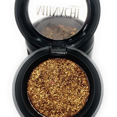 Single Pressed Glitter in the shade Honey Pot, No Glue Needed, In Compact, Pigmented, No Fall Out, Glitter, Cosmetic Grade Glitter