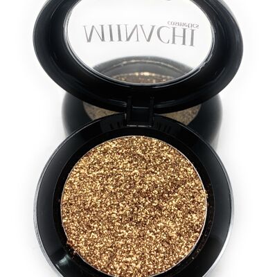 Single Pressed Glitter in the shade Gold JUMBO Size, No Glue Needed, In Compact, Pigmented, No Fall Out, Glitter, Cosmetic Grade Glitter