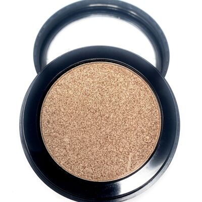 Single Pressed Eyeshadow In the Shade Delicate Compact Smooth Pigmented Eyeshadow Light Gold Foiled Colour