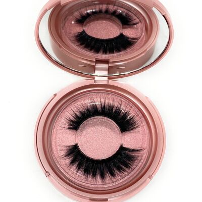 3D Lash in the style Spoilt, Fluffy, Reusable, Flexible, Lightweight Lashes with Mirror