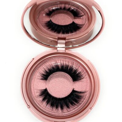 3D Lash in the style Spoilt, Fluffy, Reusable, Flexible, Lightweight Lashes with Mirror