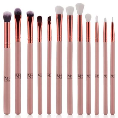 Rose Gold Brush Set 12 Brushes Including Easy Traveling  Professional Make Up Artist Synthetic Best Quality