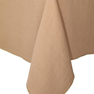 Pink beige curtain (Liv) 160x250cm with rings 100% washed linen
