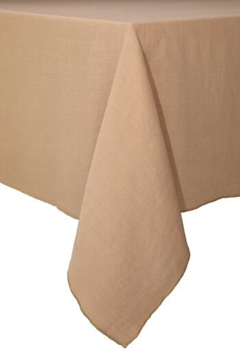 Rideau beige rosé (Liv) 160x250cm avec anneaux 100% lin lavé 1