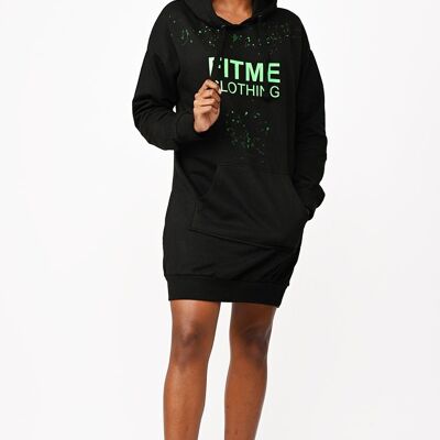 Inspired Custom Black Hoodie Dress