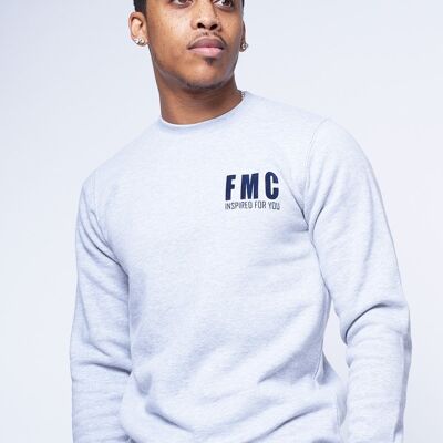 FMC Grey Stripe Cuff Sweater