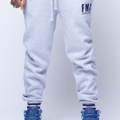 Joggers grises con puños a rayas de FMC