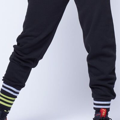 Joggers con polsini a righe nere FMC